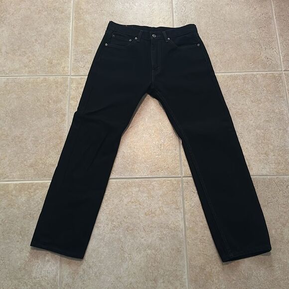 Levi's Black Straight Leg Jeans Classic Style - Picture 2 of 6